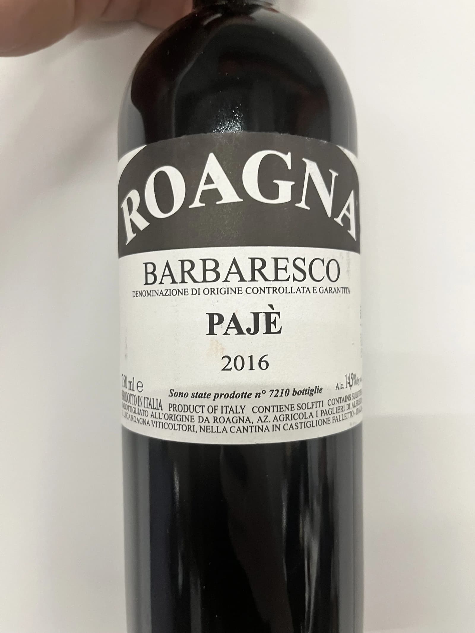 Roagna Barbaresco Pajè 2016